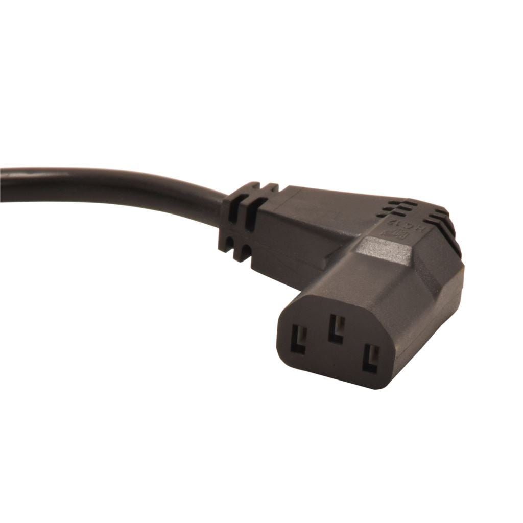 Mains Power Leads UK - Right Angle IEC 10A - Plug 2.0m