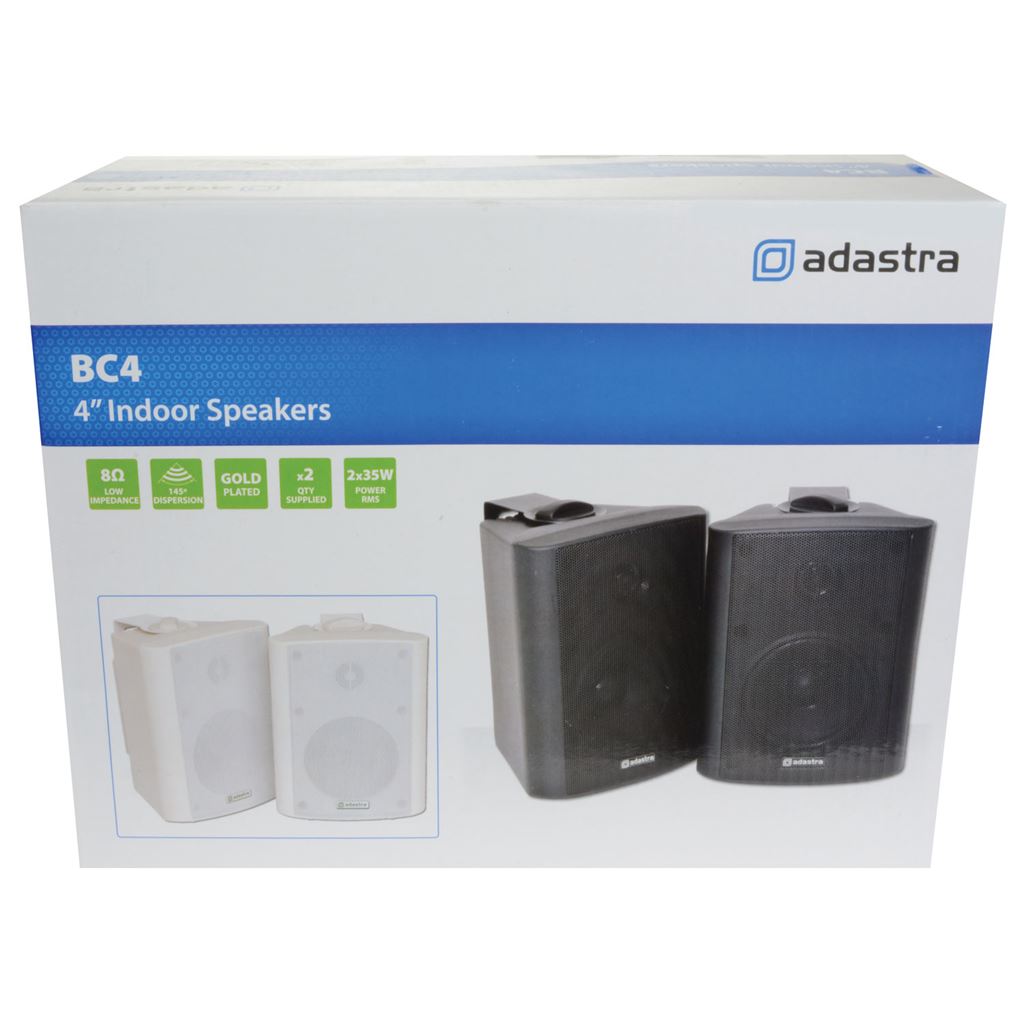 BC Series Stereo Background Speakers - BC4B 4inch Black Pair - BC4-B