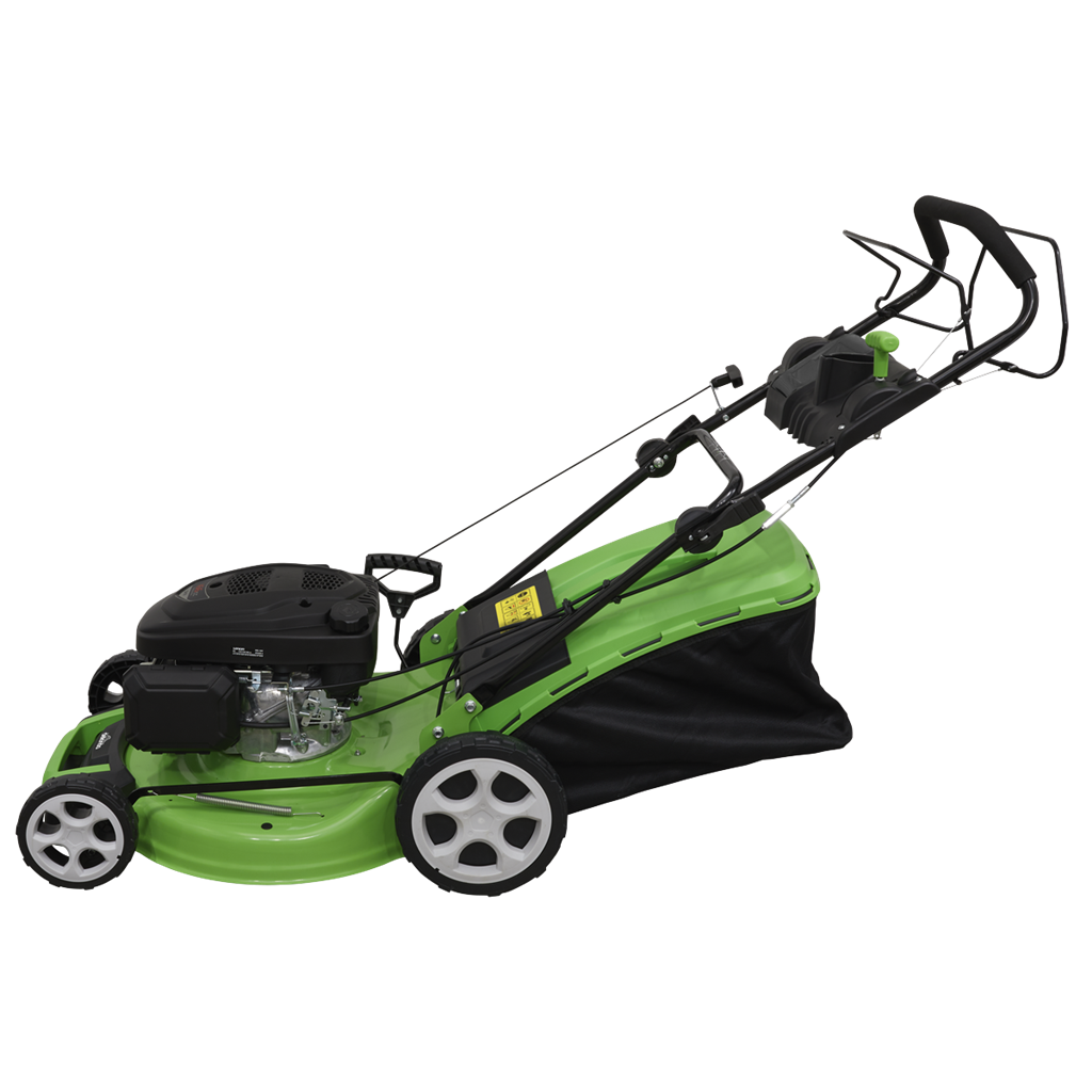Dellonda Self-Propelled Petrol Lawnmower Grass Cutter with Height Adjustment & Grass Bag 171cc 20"/51cm 4-Stroke Engine