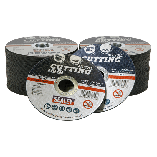 Cutting Disc Pack of 100 &#216;115 x 1.2mm &#216;22mm Bore