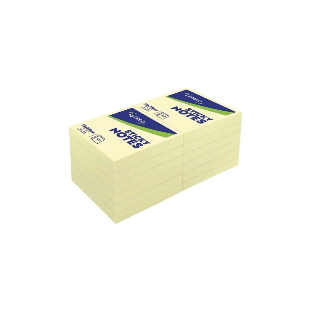 Yellow Sticky Notes - 76 x 76mm - Pack of 12 Pads