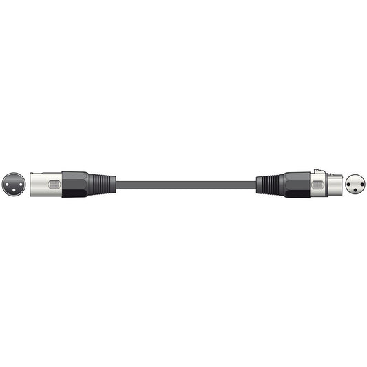Professional DMX Lighting Leads - lead, 3-pin XLR plug to 3-pin XLR socket - 6.0m