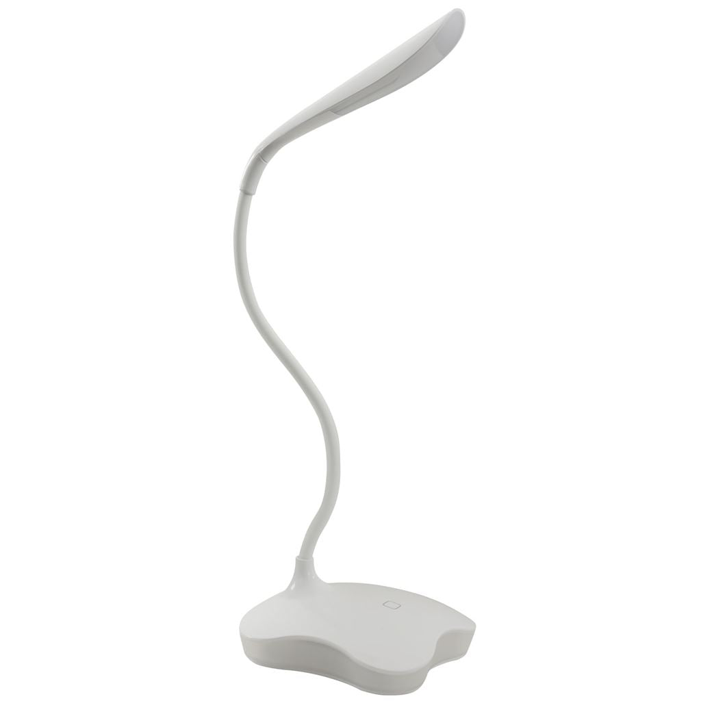 Touch Sensor LED USB Desk Lamp with Nightlight - White - USB-DW