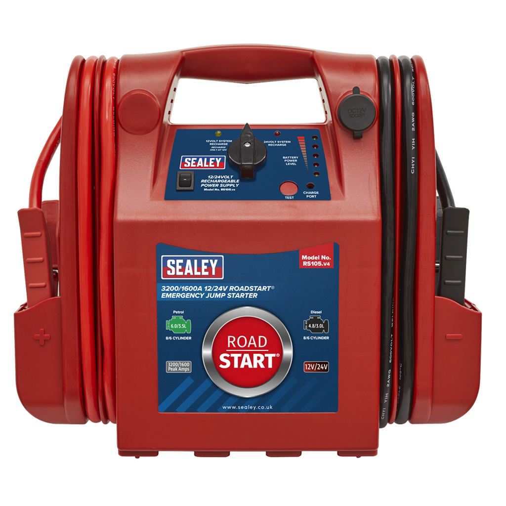 RoadStart&#174; Emergency Jump Starter 12/24V 3200/1600 Peak Amps