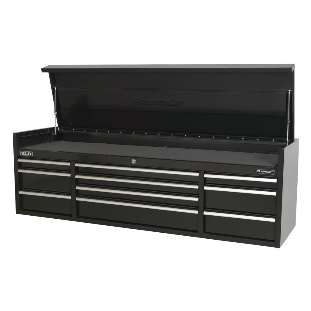 Topchest 10 Drawer 1830mm Heavy-Duty Black