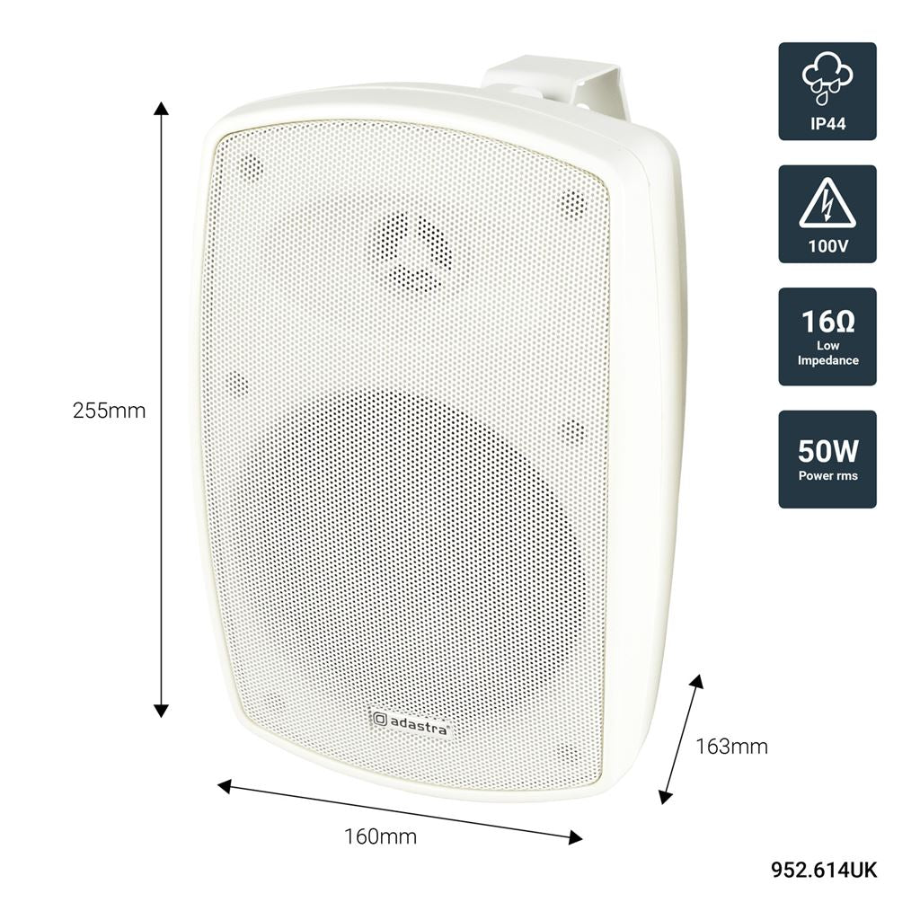 BHV Series IP44 Background Speakers 100V - BH5V-W White