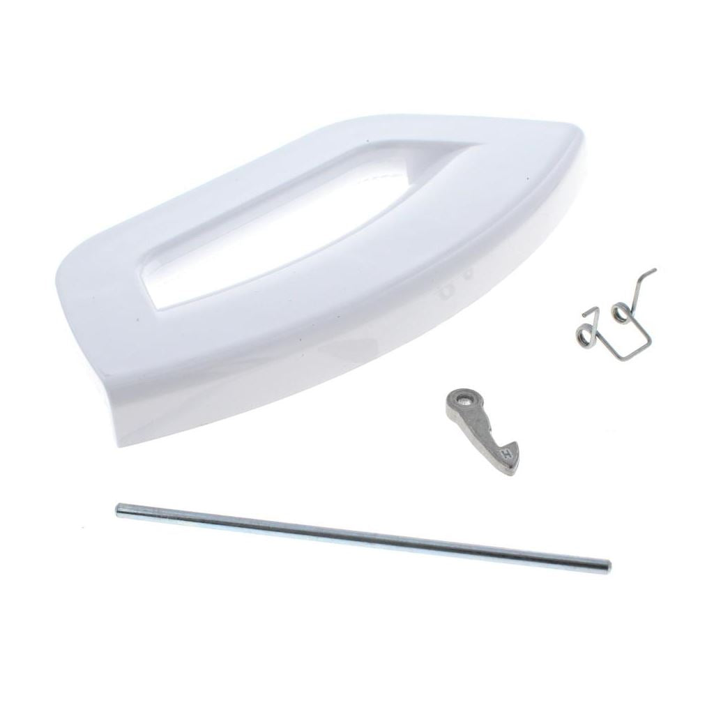 Door Handle Kit - Po Lar White Futura for Hotpoint Washing Machines