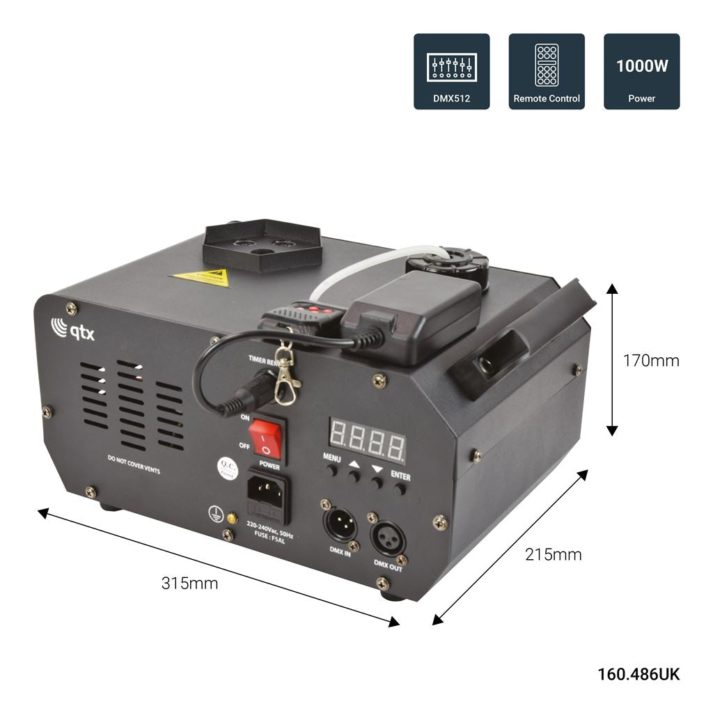FLARE-1000: Vertical LED Fog Machine 1000W - Fogger