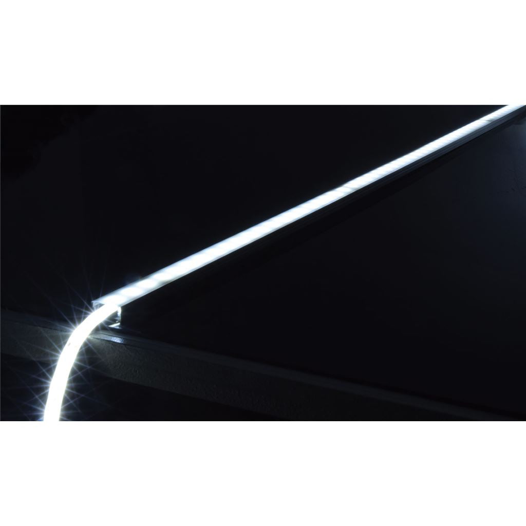 Aluminium LED Tape Profile Wide Crown Black - Blk 2m