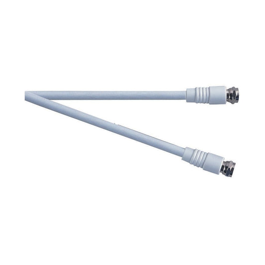 Standard F Type Plug to F Type Plug TV and Video Lead White