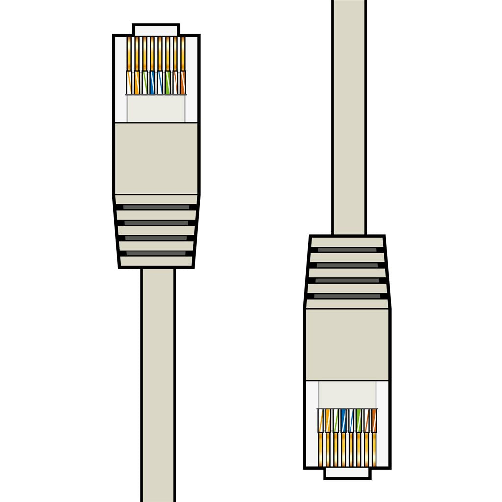 Cat5e UTP RJ45 Network Patch Leads - plug to plug 0.5m