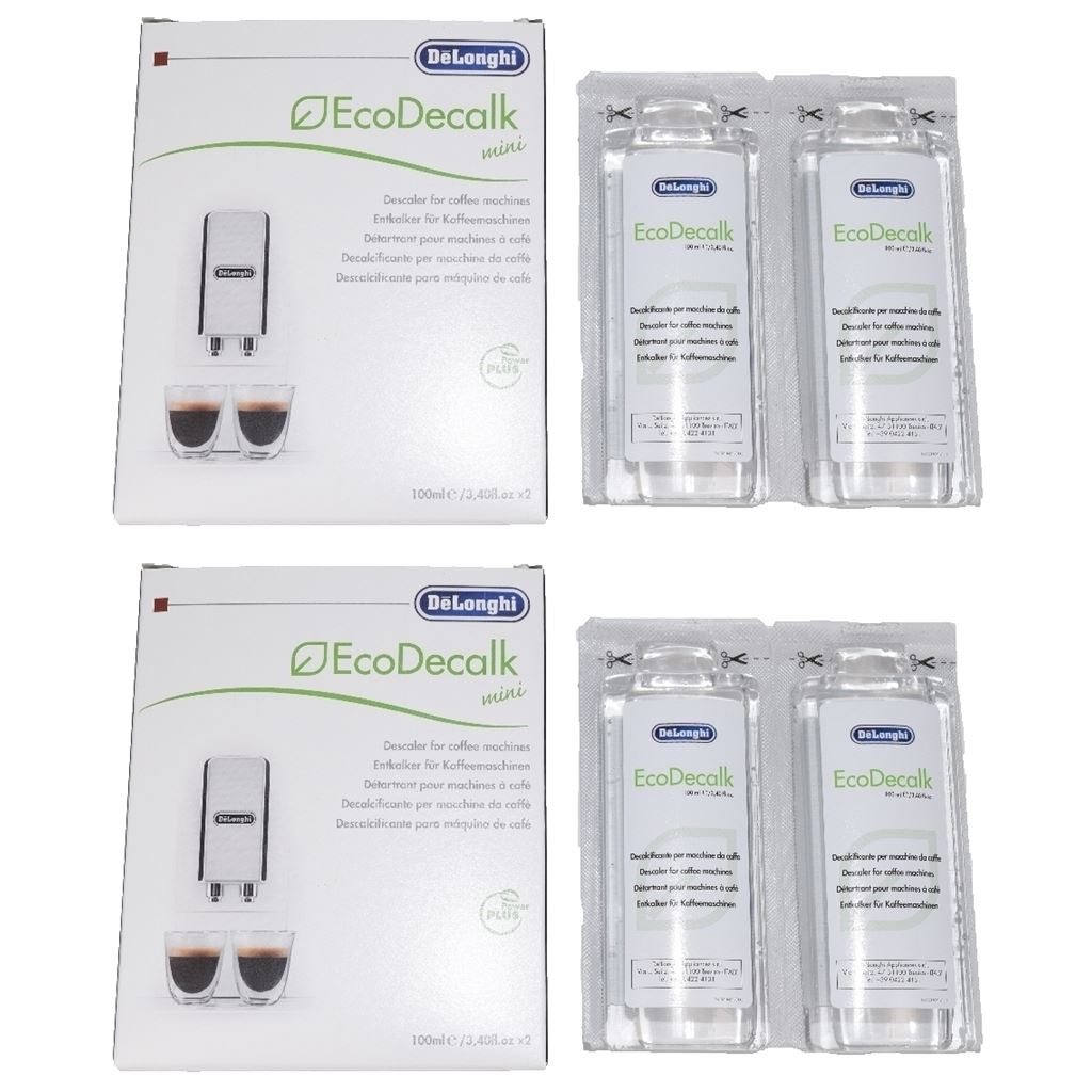 Delonghi entkalker descaler for coffee machines 4 x 100ML bottles Decalk