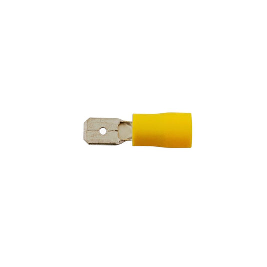 Wiring Connectors - Yellow - Male Blade - 6.3mm - Pack Of 100