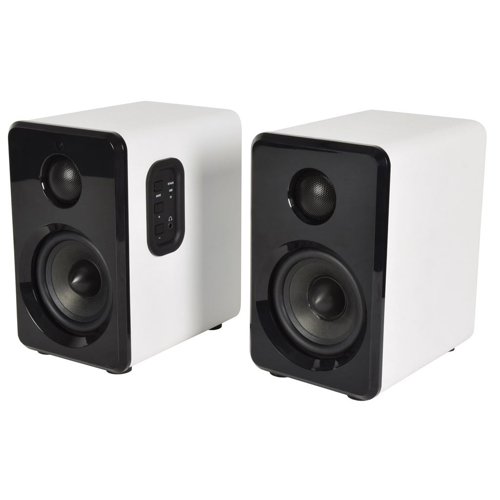 Active Bluetooth Bookshelf Speakers - White - ABS35WHT