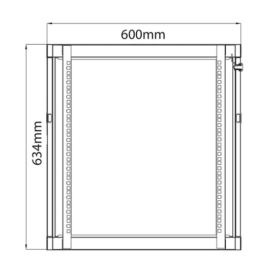 19" Rack Cabinets - 12U x 450mm Deep - RC12U450