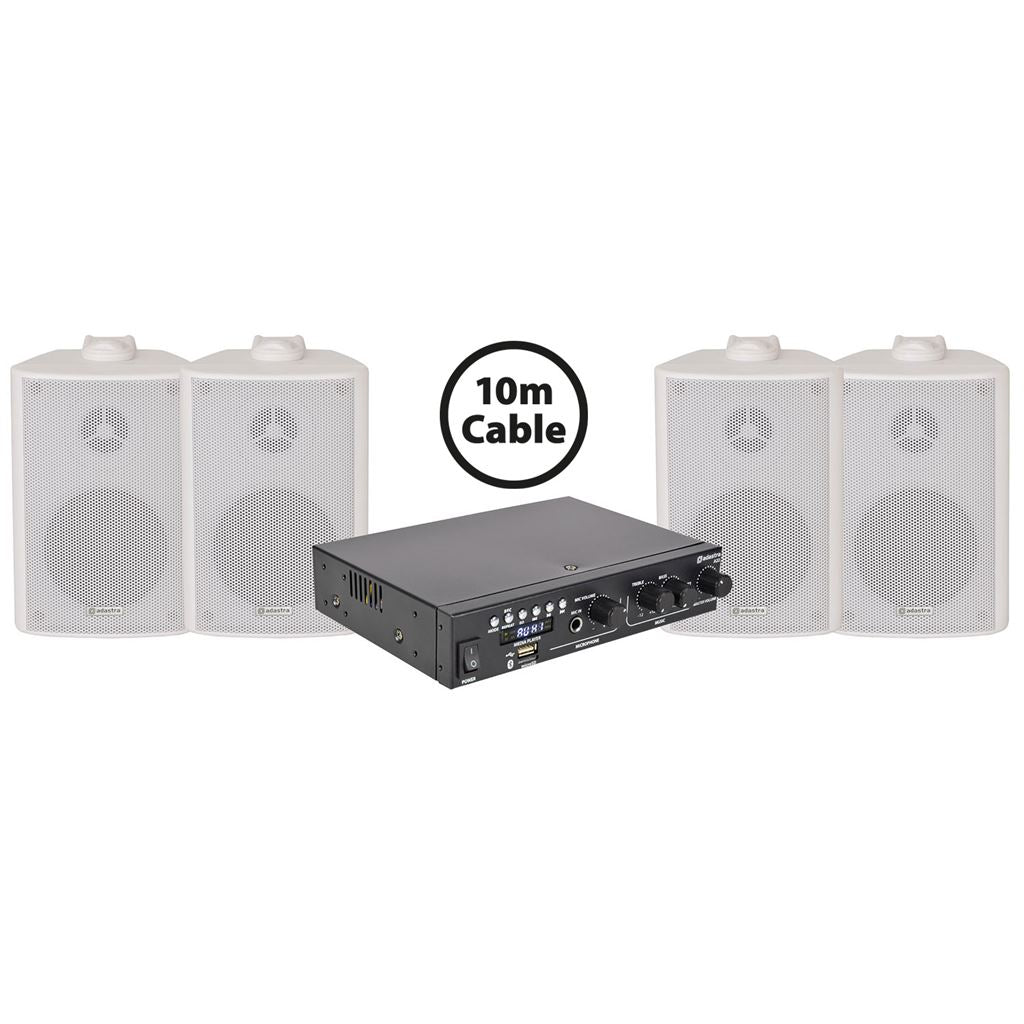 BC3 Background Music Package with A22 amplifier - 4 x BC3-W Wall Speakers - 4*BC3W+A22