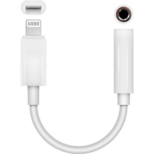 Electrovision Lightning Plug to 3.5mm Stereo Jack Socket Adaptor 50mm Lead
