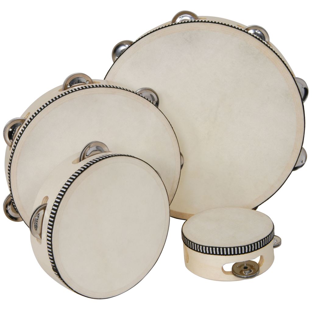 Headed Tambourines - 10cm (4") - TAMB04H