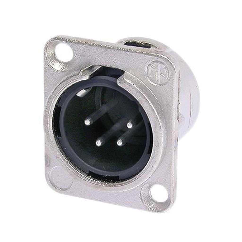 Neutrik NC4MD-L-1 Male 4 Pin chassis Connector With Silver Contacts