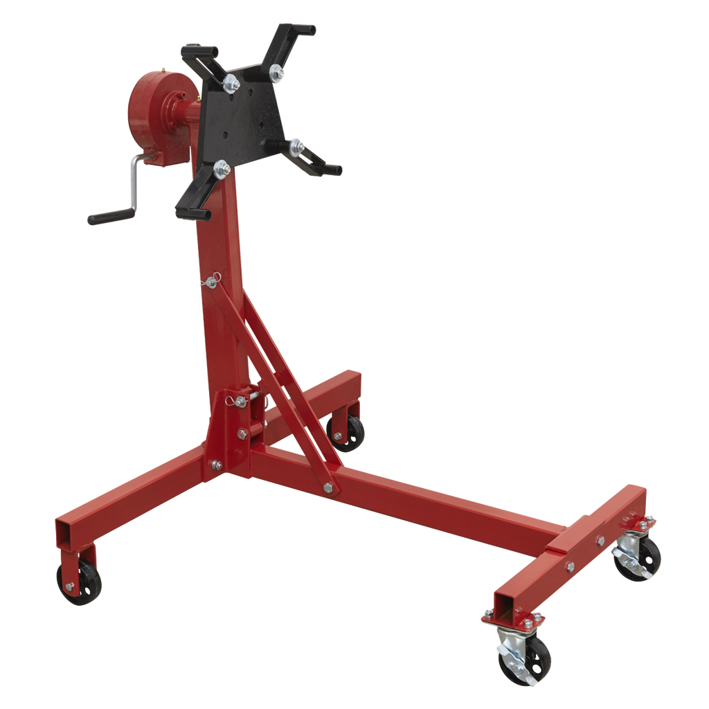 Folding 360&#186; Rotating Engine Stand with Geared Handle Drive 450kg Capacity