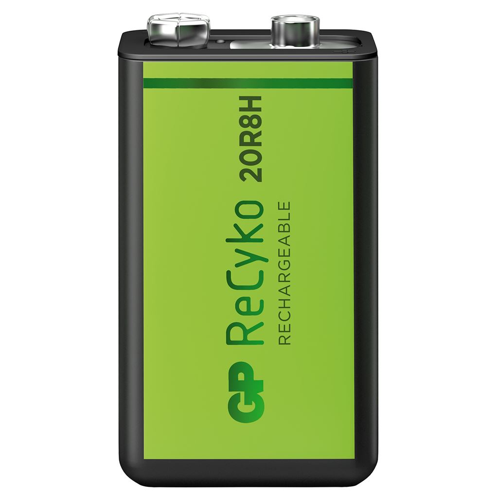 GP Recyko+ NiMH Rechargeable Batteries - 200 PP3 9V