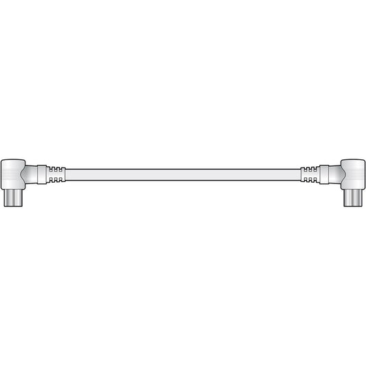 Coaxial Right Angle Plug to Plug Leads - plugs 0.5m