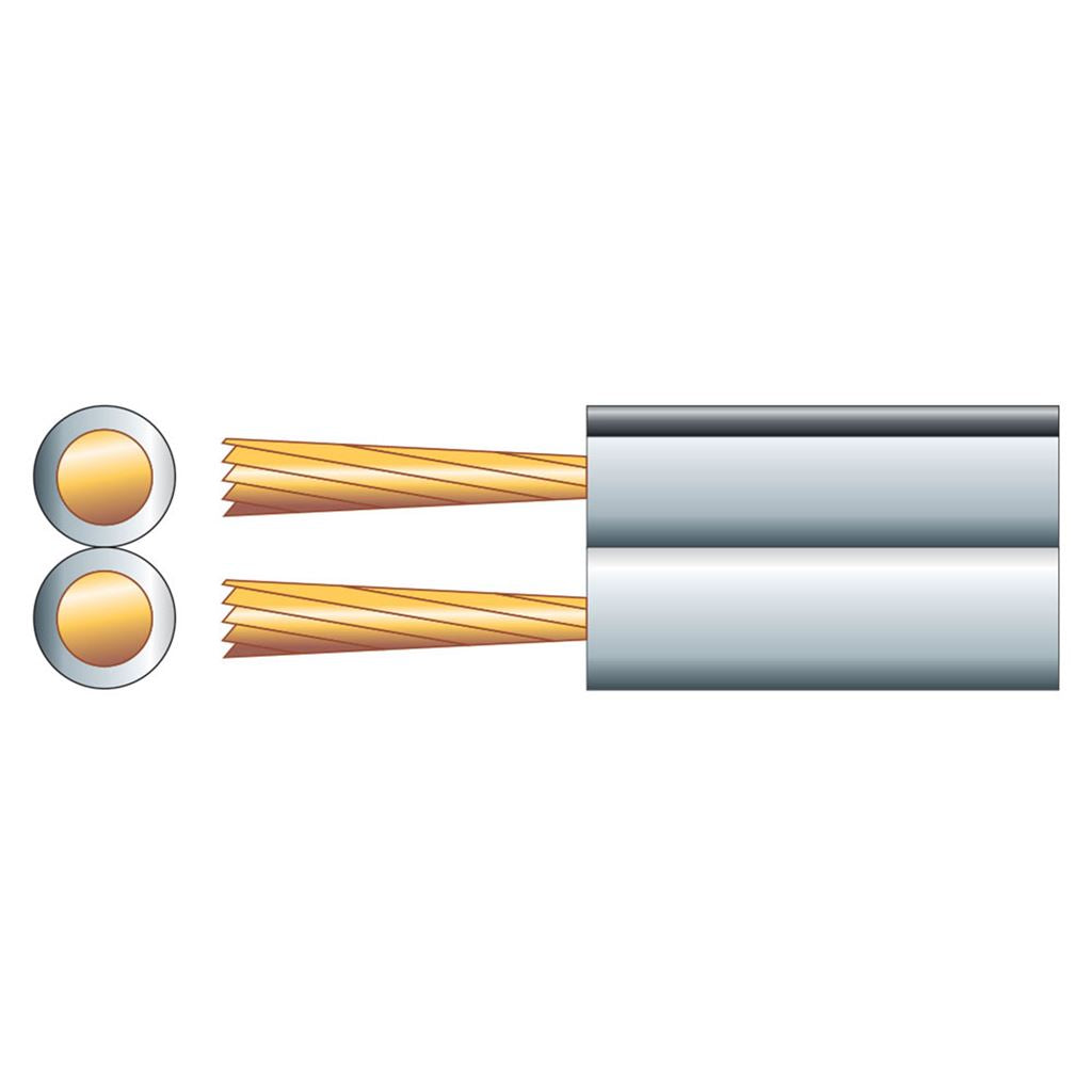 Heavy Duty Figure 8 Speaker Cable - Cable, 2 x (79 x 0.18mm&#216;)