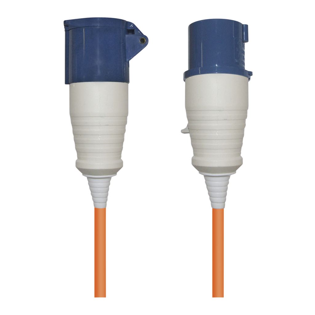 16 A High Current Extension Lead with Orange 2.5mm Cable