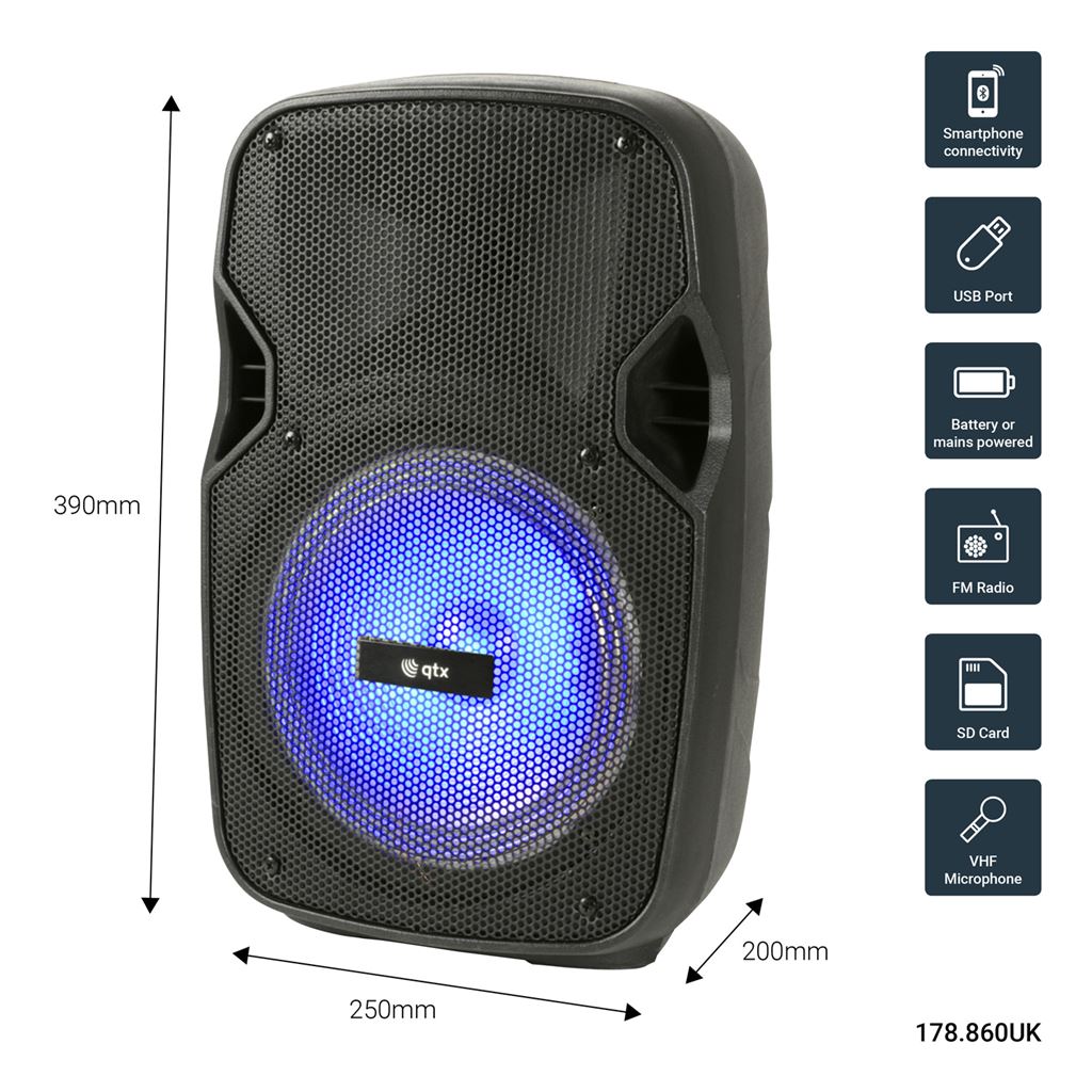 PAL Portable PA Units with TWS and LED FX - PAL8 Light Show