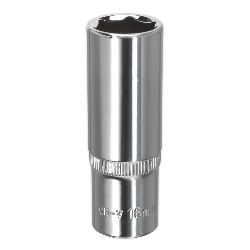 WallDrive&#174; Socket 16mm Deep 3/8"Sq Drive Fully Polished