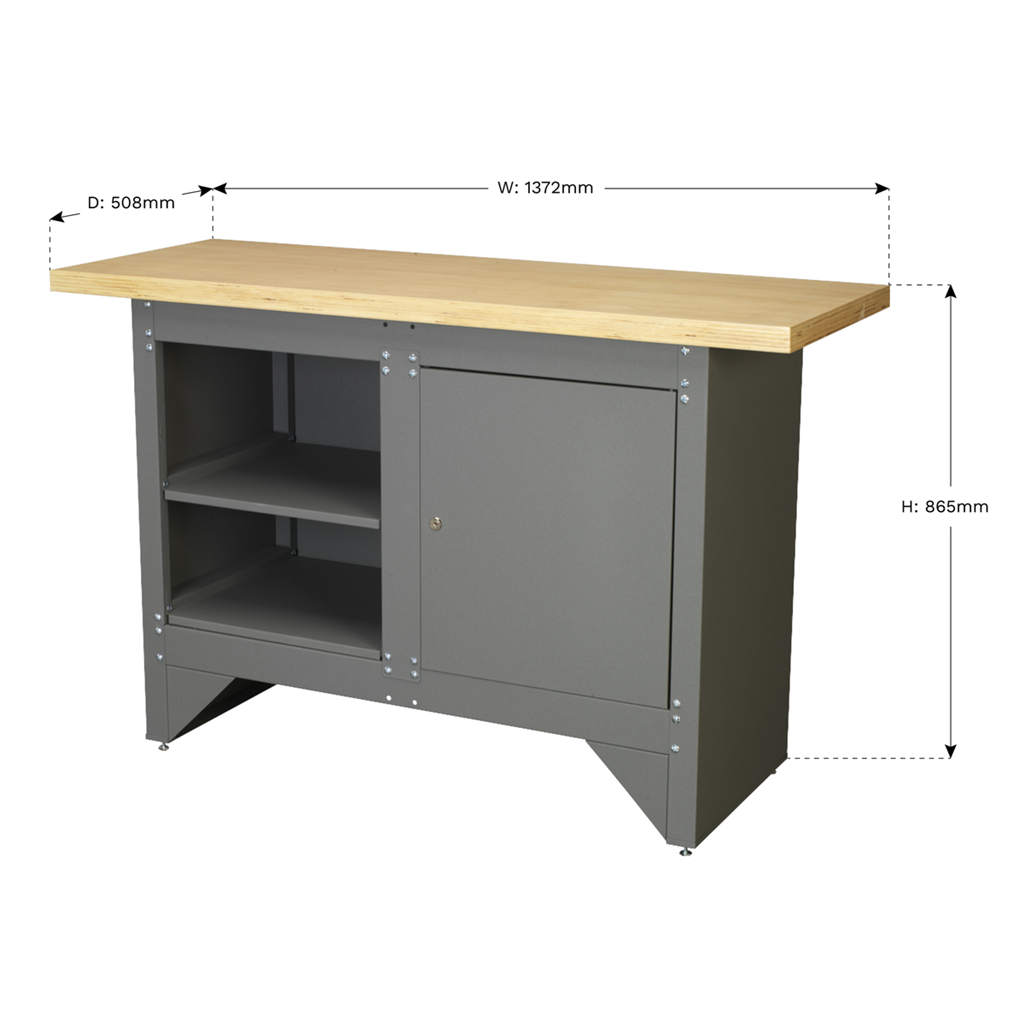 Workbench with Cupboard Heavy-Duty