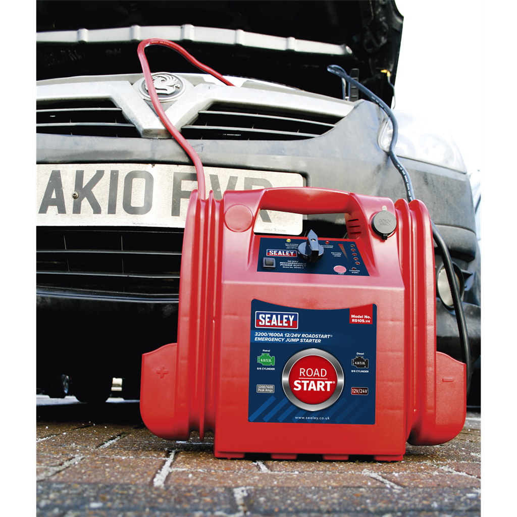 RoadStart&#174; Emergency Jump Starter 12/24V 3200/1600 Peak Amps