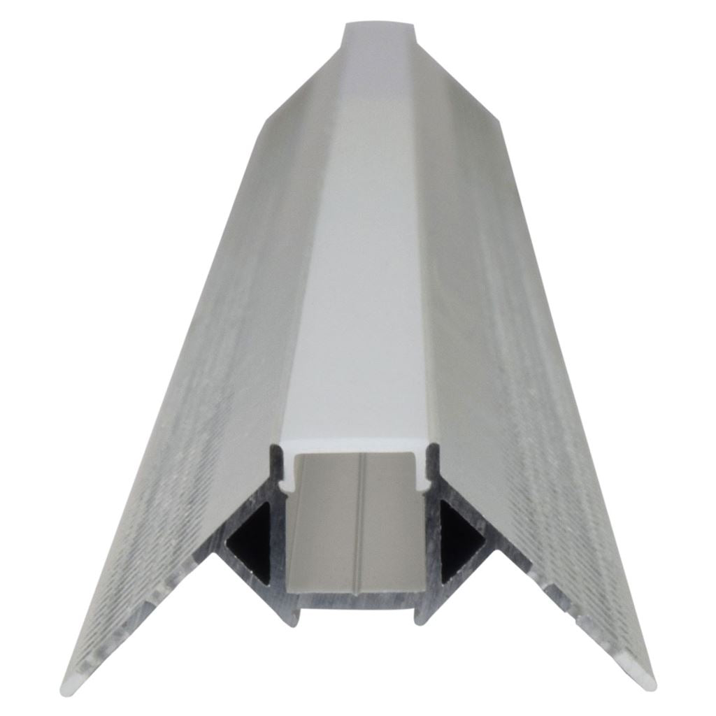 Aluminium LED Tape Profile External Corner Plaster-in - 1m