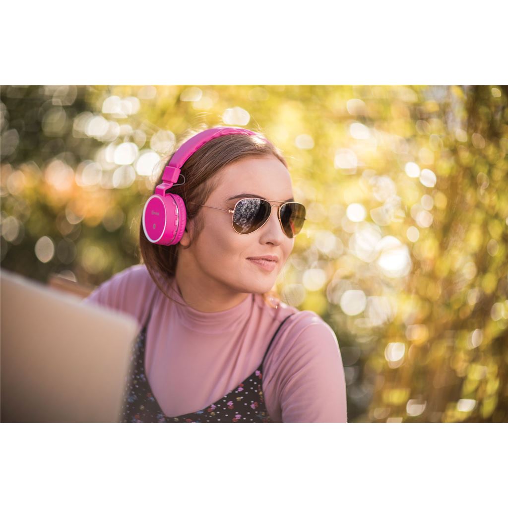 Wireless Bluetooth Headphones - Pink - PBH10-PNK