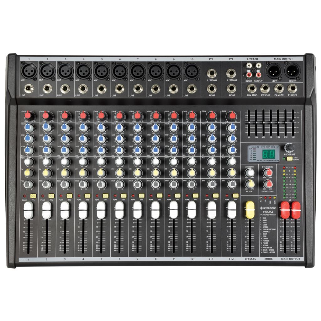 CSP Series Compact Powered Mixers with DSP - CSP-714 700W