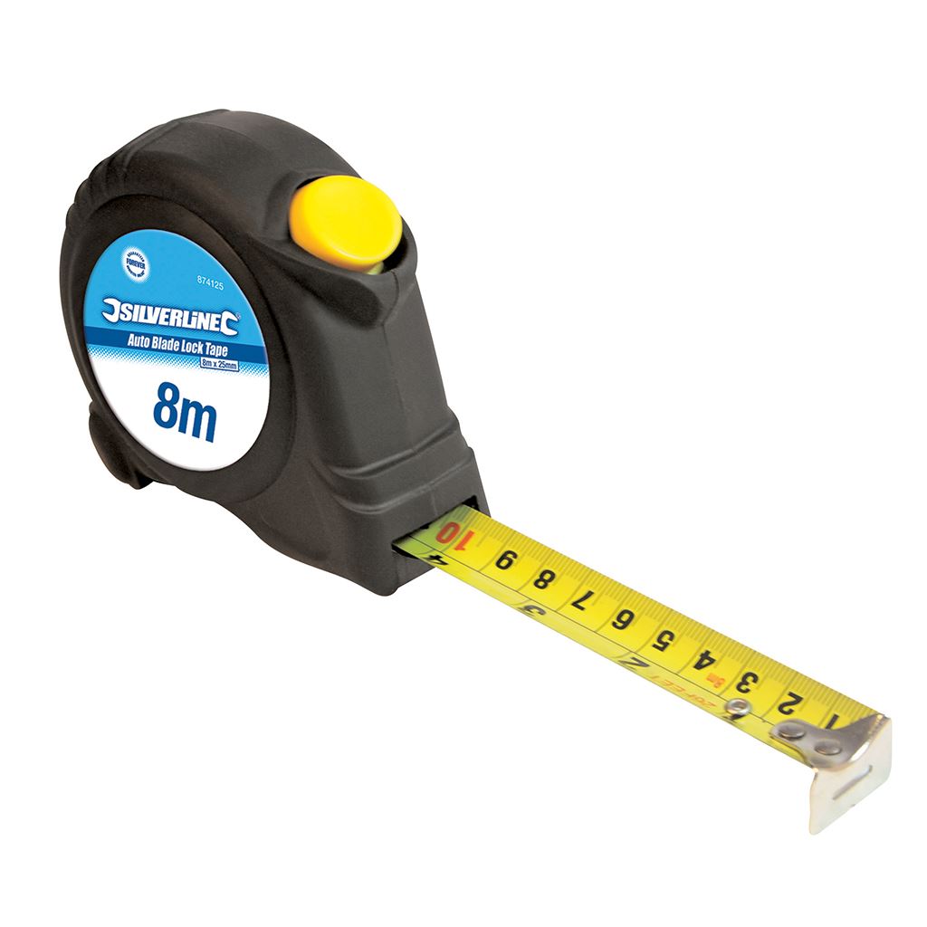 Silverline Auto Blade Lock Tape - 8m x 25mm