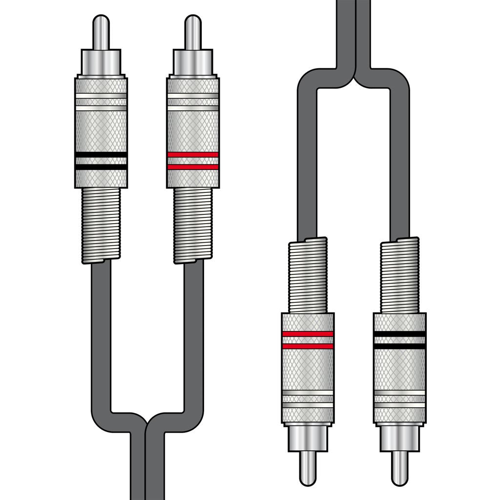 Classic Audio Leads 2 x RCA Plugs - 2 x RCA Plugs - 3.0m - 2R-2R300