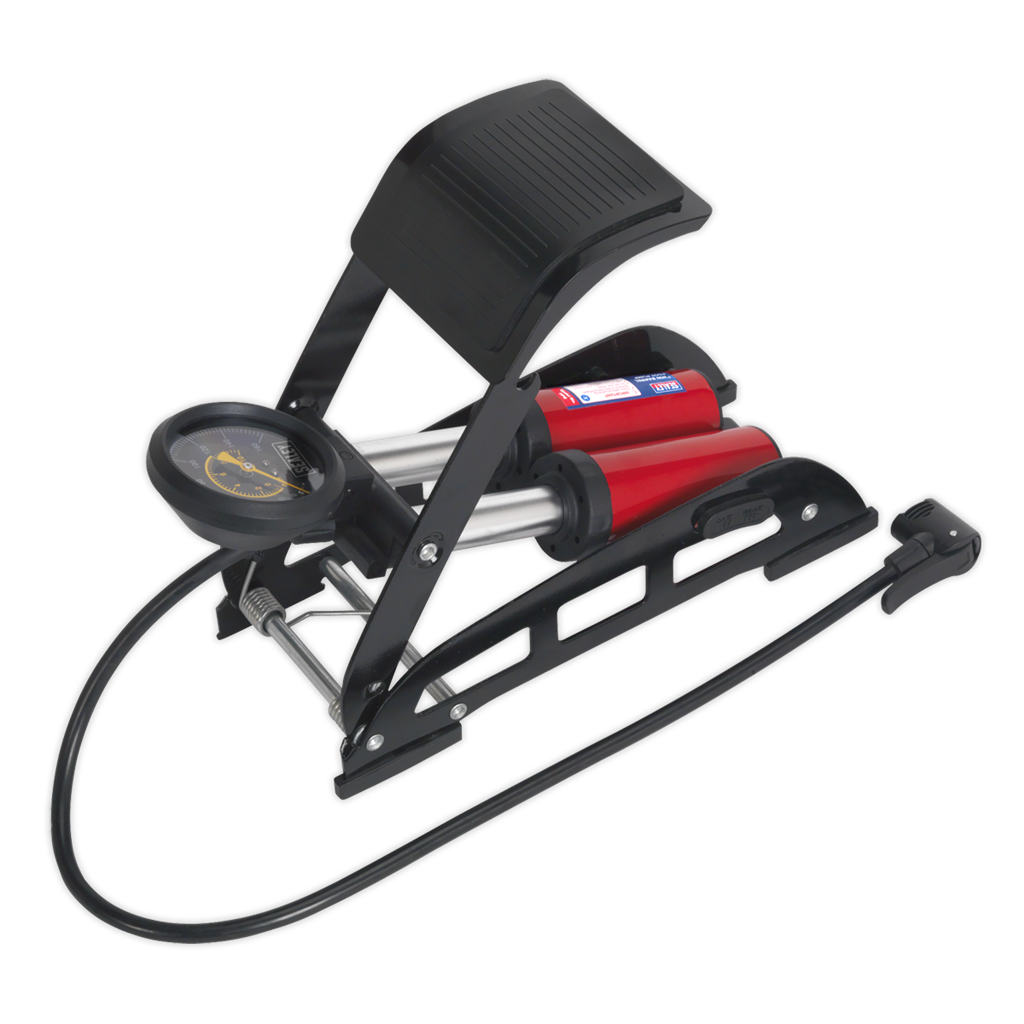 Foot Pump Twin Barrel