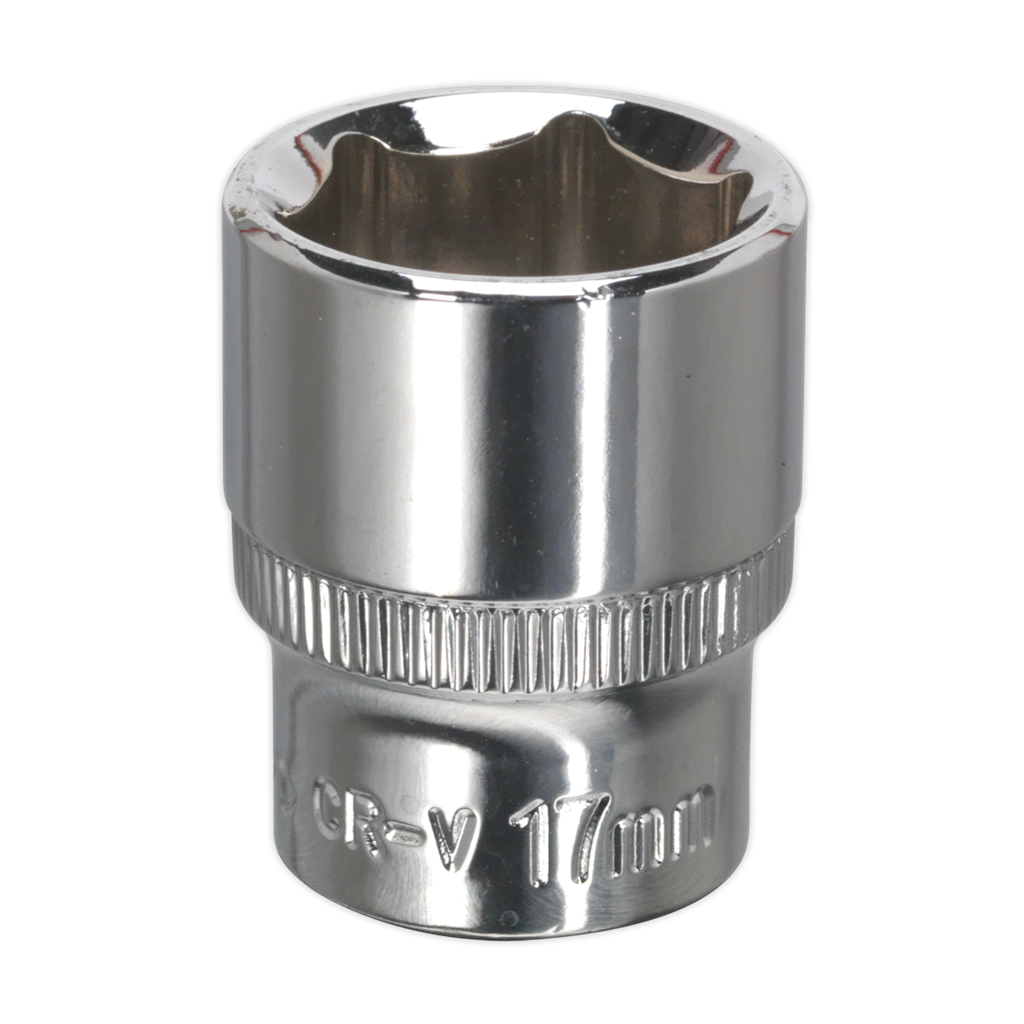 WallDrive&#174; Socket 17mm 3/8"Sq Drive Fully Polished