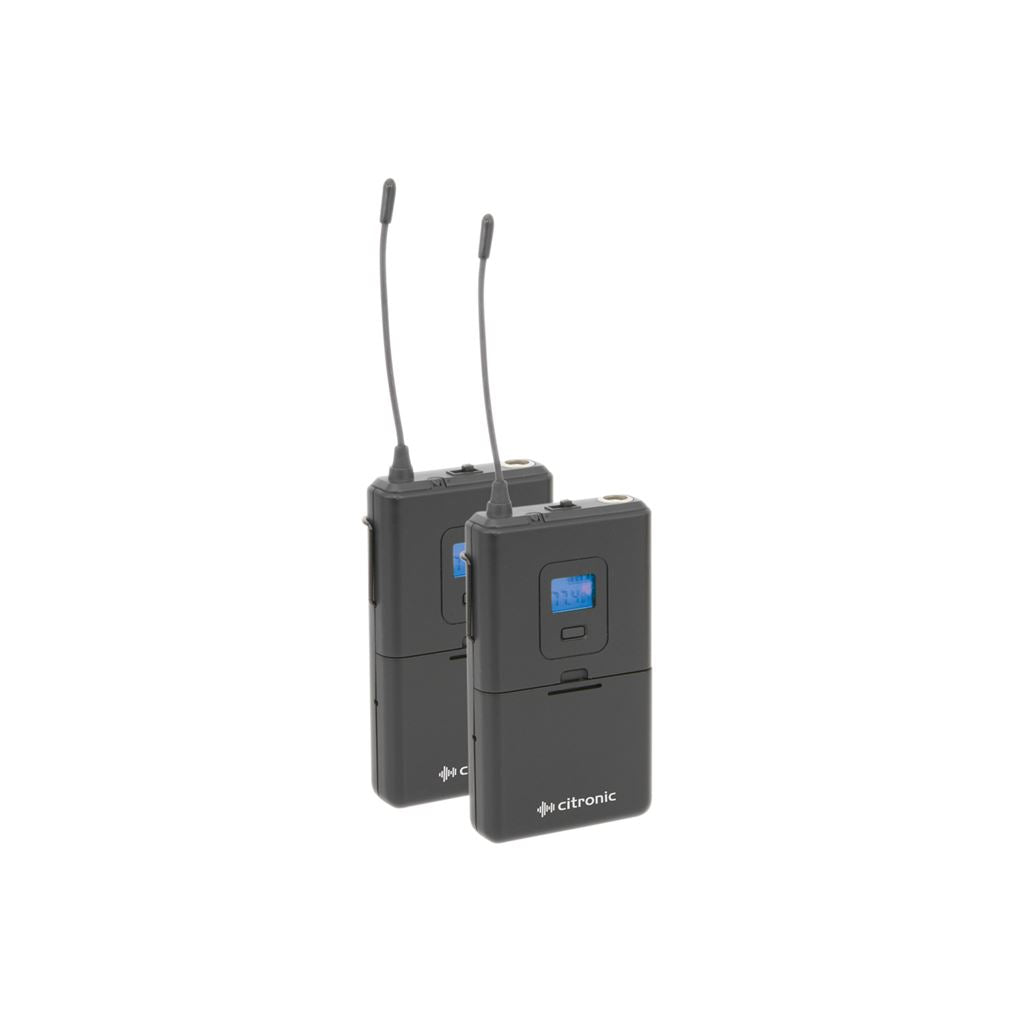 Tuneable Dual UHF Beltpack Microphone System - RU210-N Multi-UHF Neckband/Lavalier - RU210H