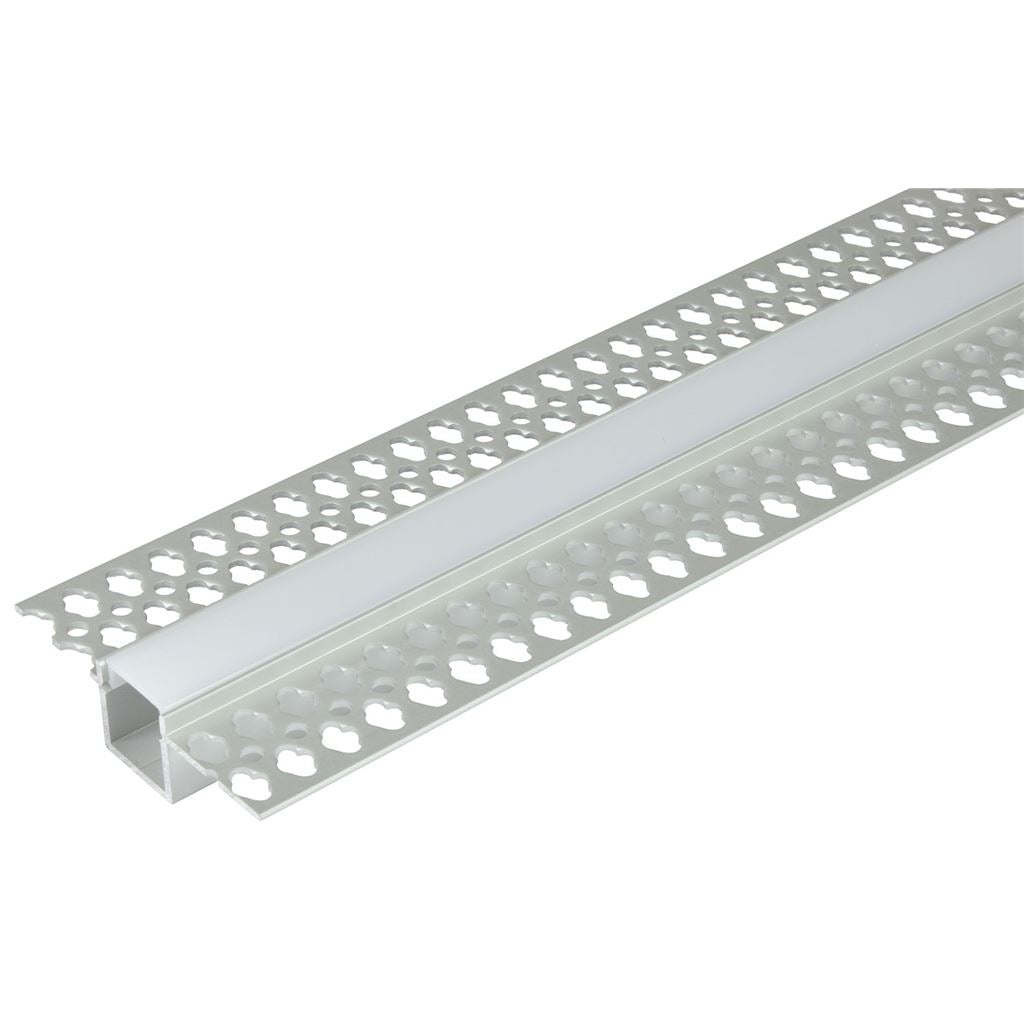 Aluminium LED Tape Profile Flush Mounted Plaster-in - 1m