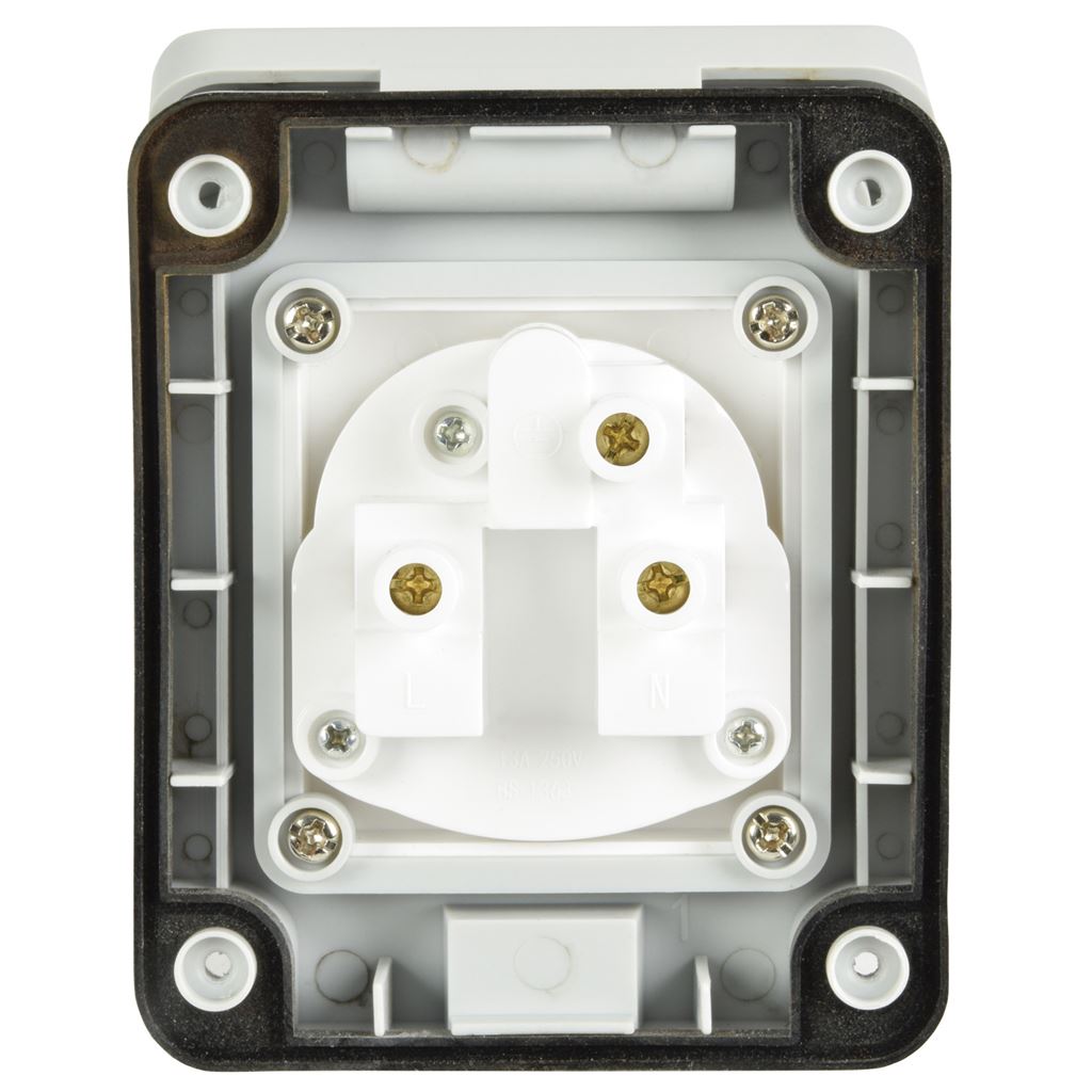 Weatherproof 1 Gang Outdoor Socket - IP55