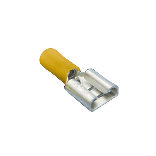 Wiring Connectors - Yellow - Female Slide-On 375 - Pack of 50