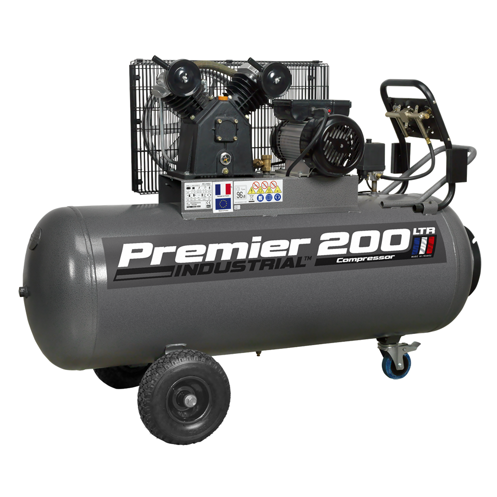 Air Compressor 200L Belt Drive 3hp with Front Control Panel