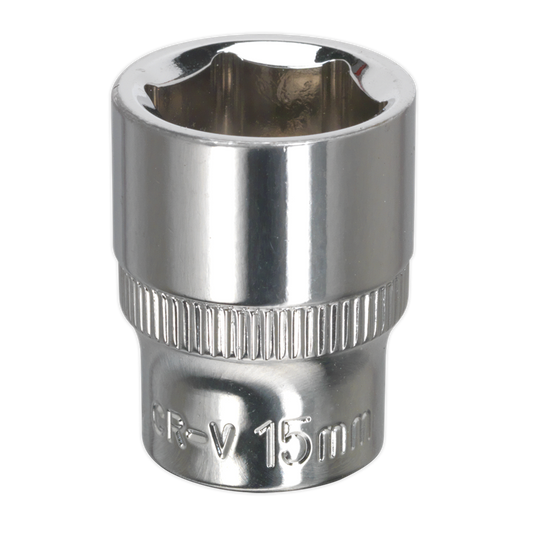 WallDrive&#174; Socket 15mm 3/8"Sq Drive Fully Polished