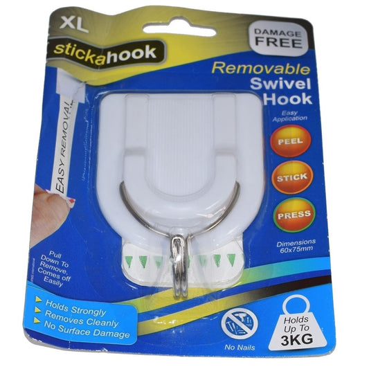 Removable Swivel Hook XL Easy Application Self Adhesive