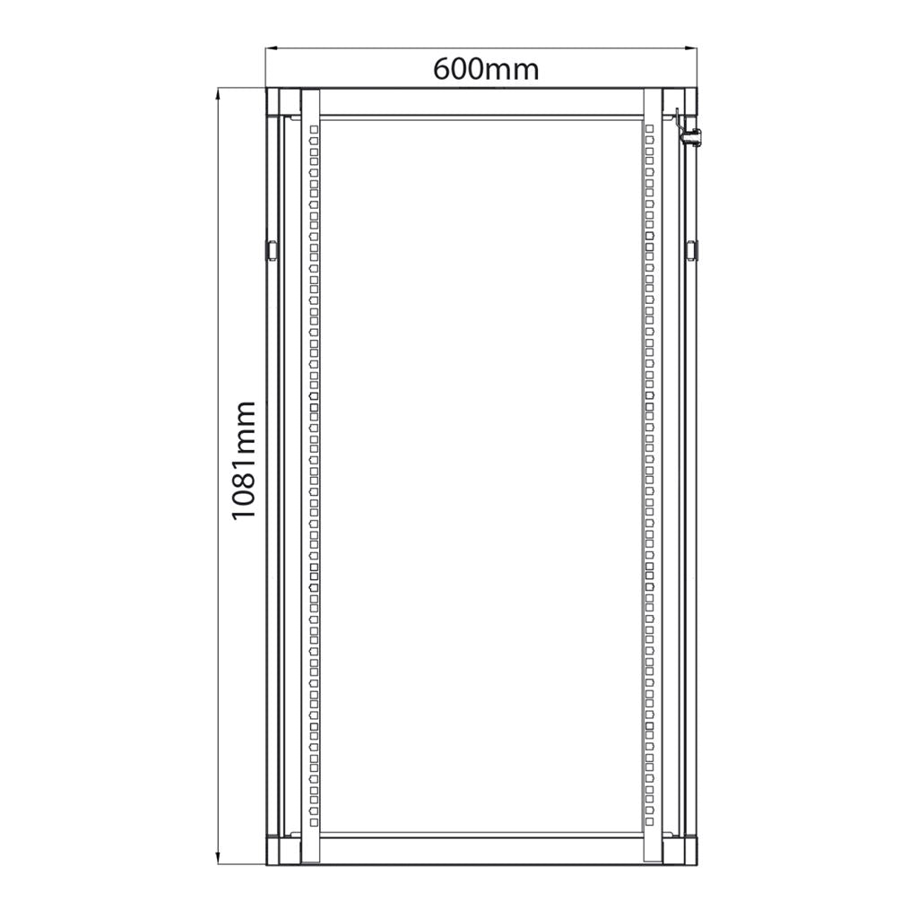 19" Rack Cabinets - 22U x 450mm Deep - RC22U450