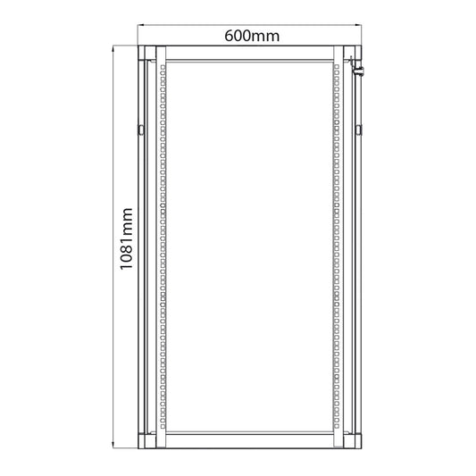 19" Rack Cabinets - 22U x 450mm Deep - RC22U450