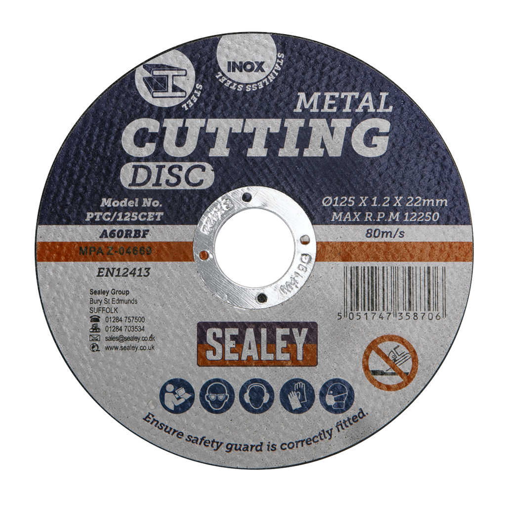 Cutting Disc &#216;125 x 1.2mm &#216;22mm Bore