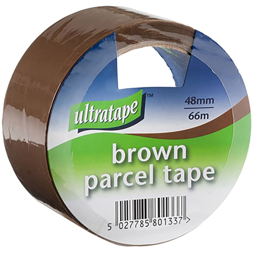 Ultratape Carton Tape 48mm x 66m - Brown 66m, 43 microns, Card